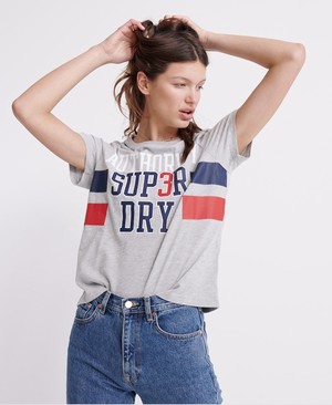 Superdry SDQB Authority Női Pólók Szürke | IZGRT6139